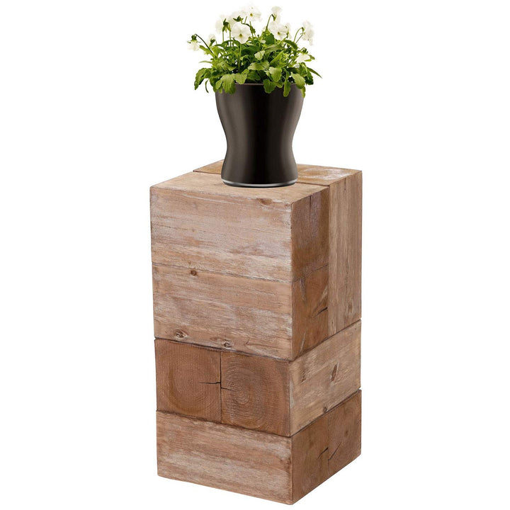Mendler Blumentisch HWC-A15, Blumensäule Blumenständer, Tanne Holz rustikal massiv MVG-Zertifiziert