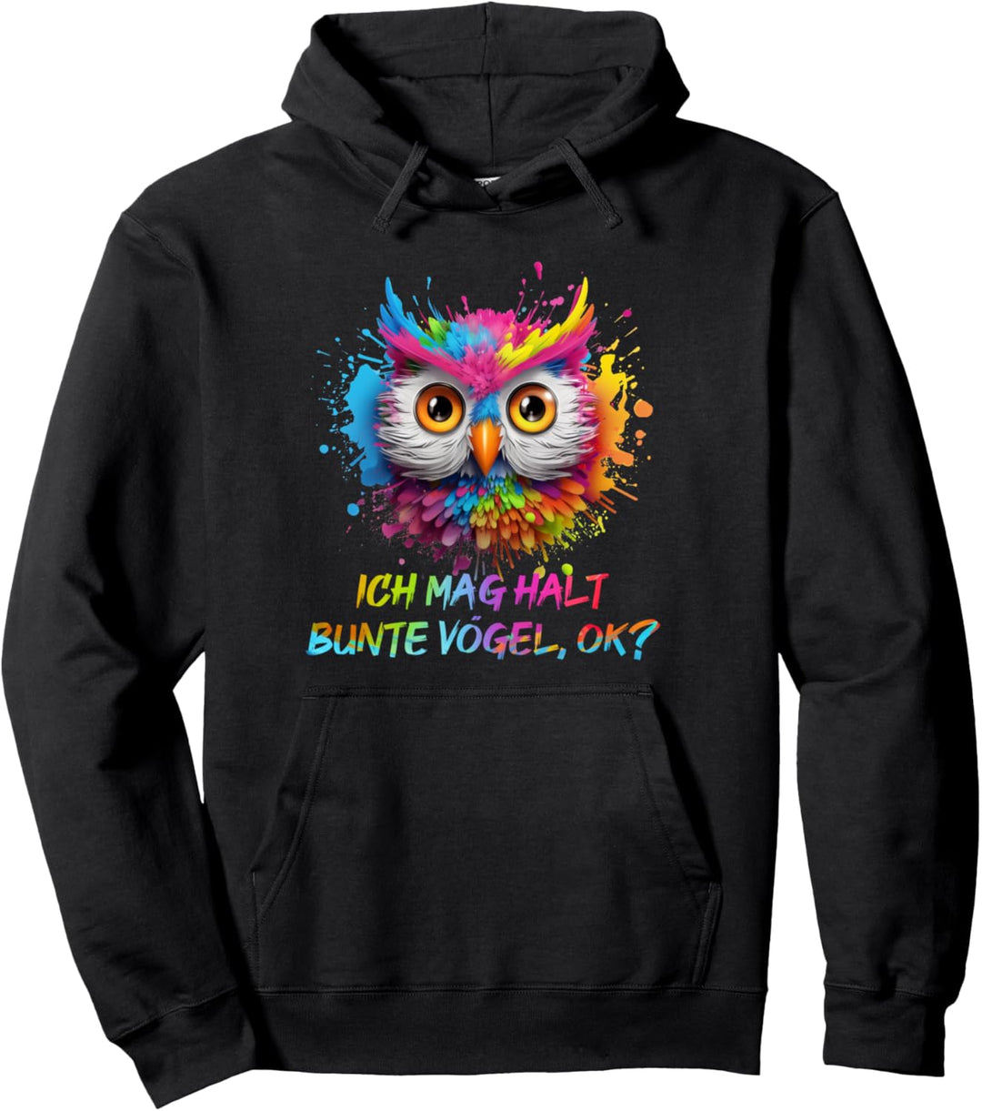 LUSTIGE BUNTE EULE Pullover Hoodie
