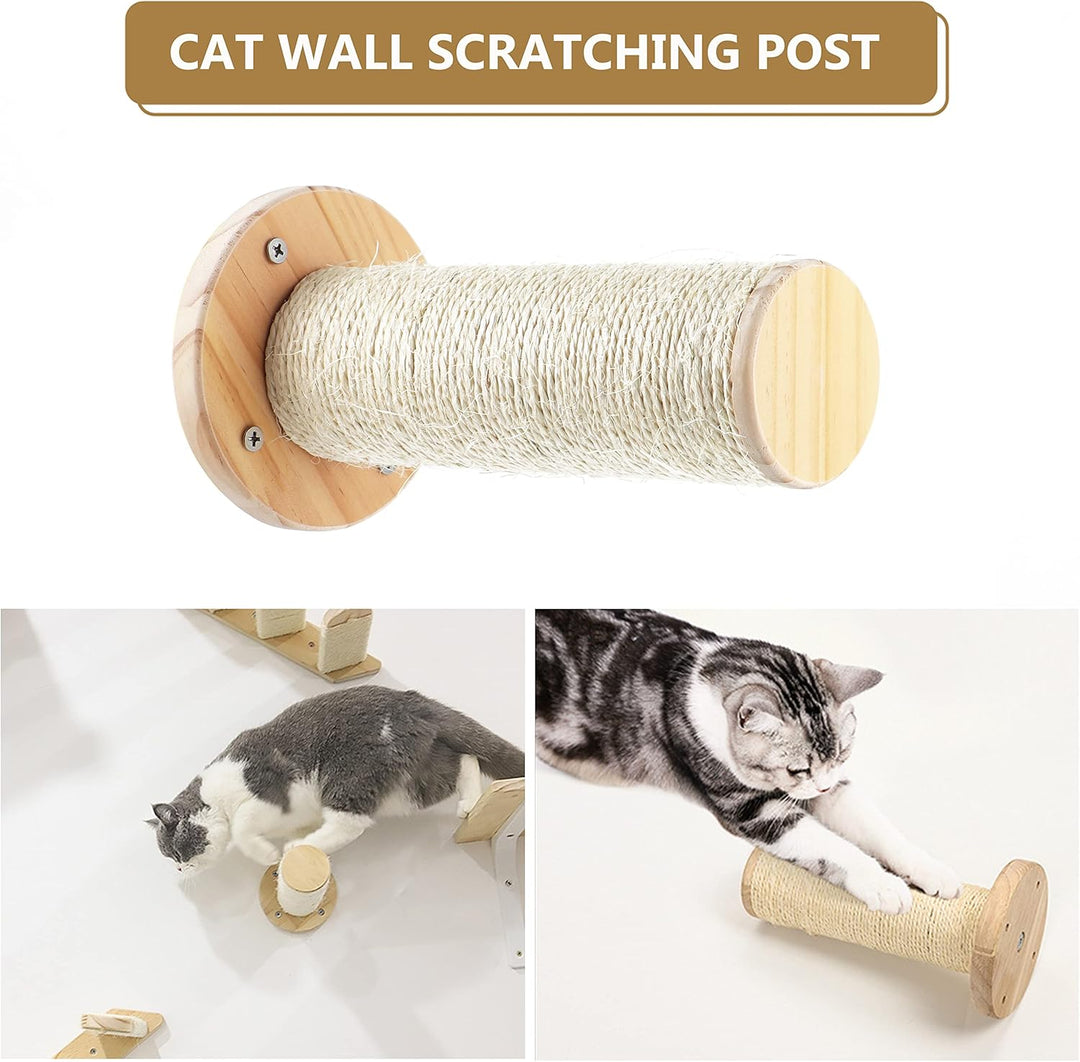 Katzenwandstufen, 2 Stück Kratzleiter-Stufenpfosten für den Innenbereich, zum Klettern, an der Wand
