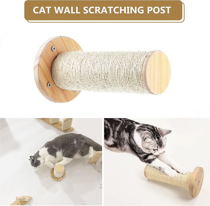 Katzenwandstufen, 2 Stück Kratzleiter-Stufenpfosten für den Innenbereich, zum Klettern, an der Wand