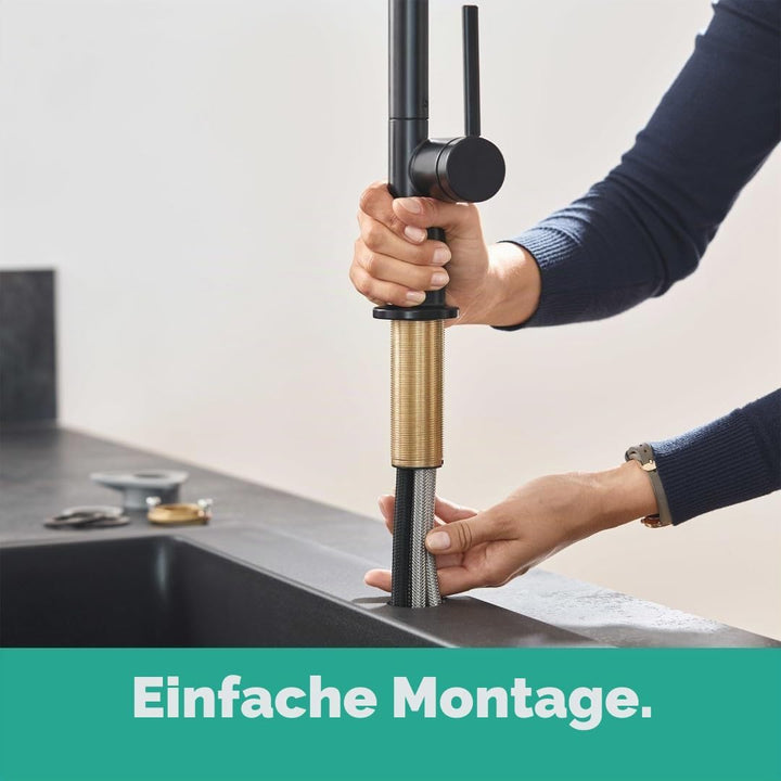 hansgrohe Küchenarmatur Talis M54 (Wasserhahn Küche, 360° schwenkbar, hoher Komfort-U-Auslauf 220mm,