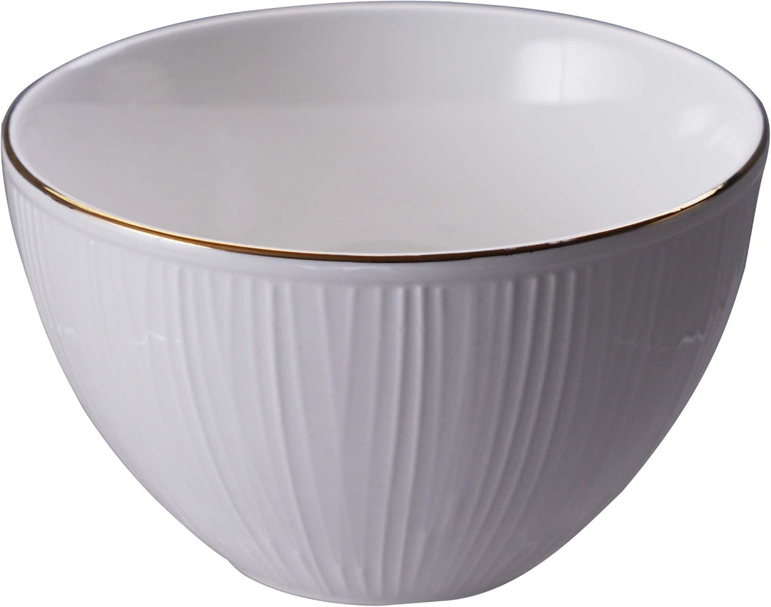 TOKYO design studio Nippon White 4-er Schalen-Set weiss, mit Gold-Rand, Ø 11,6 cm, 6,4 cm hoch, ca.