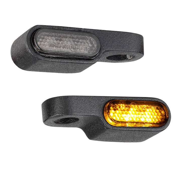 ToXx Motorrad LED Mini Blinker Custom Short für Lenker Armatur Gabel Schwinge e-geprüft universal fü