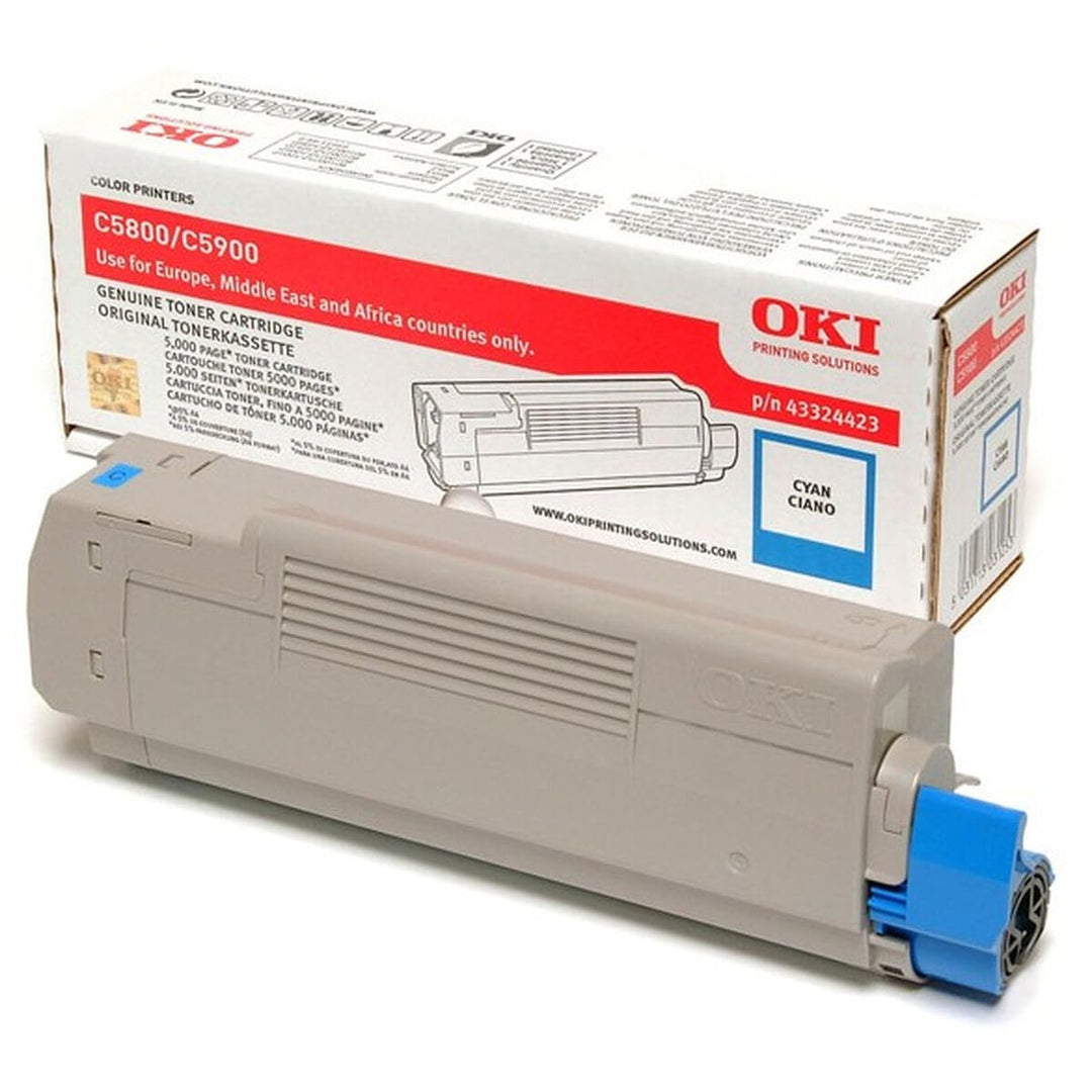 OKI 43324423 C5800, C5900, C5550MFP Tonerkartusche 5.000 Seiten, cyan, cyan