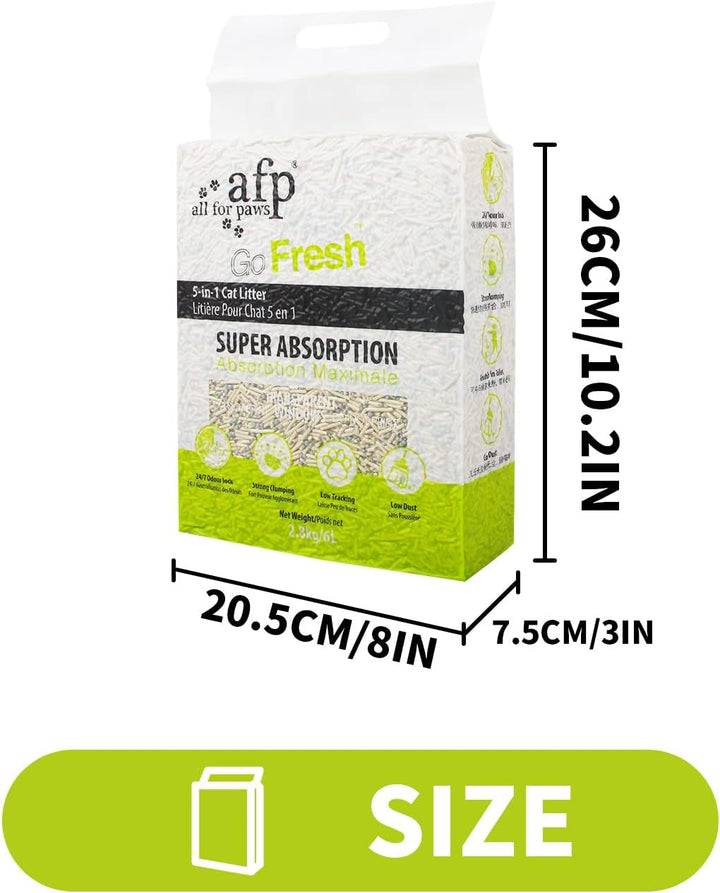 AFP Premium 5-in-1 klumpendes Katzenstreu, 2 Stück, Tofu- und Bentonit-Mischung, Geruchskontrolle, e