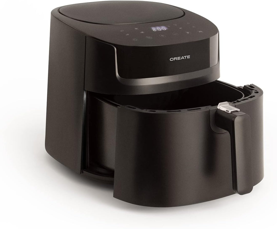 CREATE/FRYER AIR PRO LARGE/Heissluftfritteuse 6.2L Schwarz/Mit Timer, Monitor LCD, praktisch, einfac
