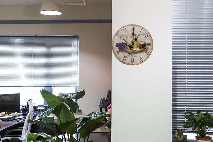 YOAI Wanduhr Küchenuhr Antik Nostalgie Rustikale Landhaus Quarz ohne Tickgeräusche Küchenuhr 30CM /