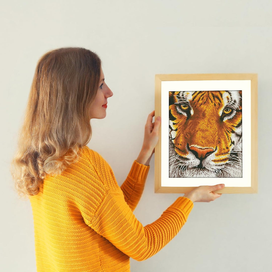 DIAMOND DOTZ DD8.001 - Original 5D Diamond Painting Set Bengal Tiger Magie, Kreativset mit 18.250 Di