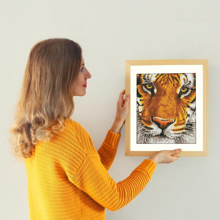 DIAMOND DOTZ DD8.001 - Original 5D Diamond Painting Set Bengal Tiger Magie, Kreativset mit 18.250 Di