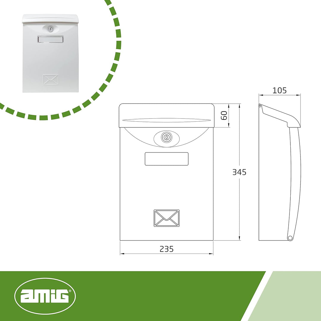 Amig 18815 Briefkasten, Weiss