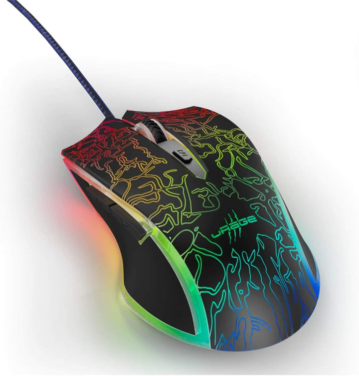 uRage Gaming-Maus “Reaper 220 Illuminated”, schwarz, Anti-Rutsch-Beschichtung, Omron Click Switches,