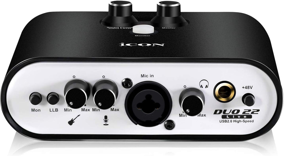 Icon Pro Audio Duo 22 Live USB-Audio-Interface mit mobilen Streaming-Funktionen, (1 Mikrofon-Vorvers