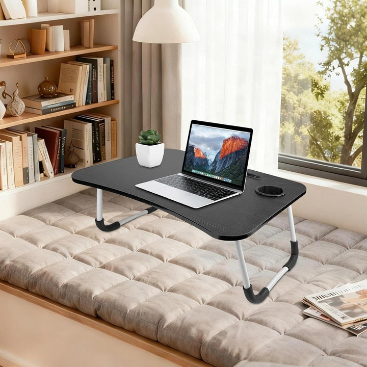 Laptoptisch, Betttablett mit Getränkehalter, Laptop Tisch für Bett, Betttablett Klappbar, Betttablet