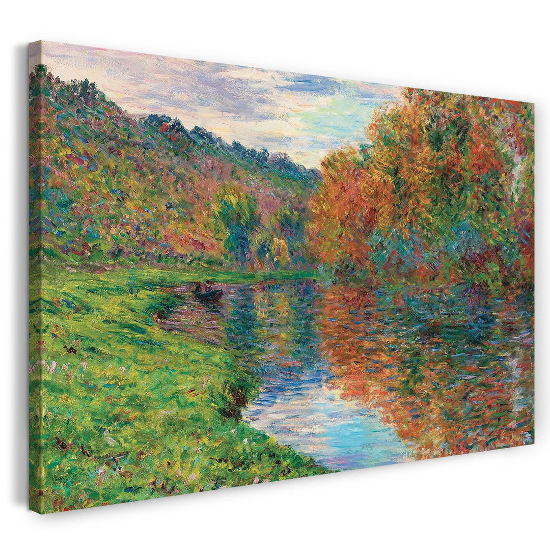 Printed Paintings Leinwand (120x80cm): Claude Monet - Der Arm von Jeufosse, Herbst 120x80 cm, 120x80