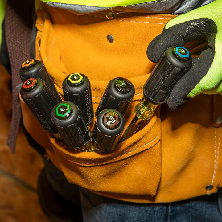 Klein Tools 65160 Steckschlüsselsatz, Gelb mit schwarzem Griff