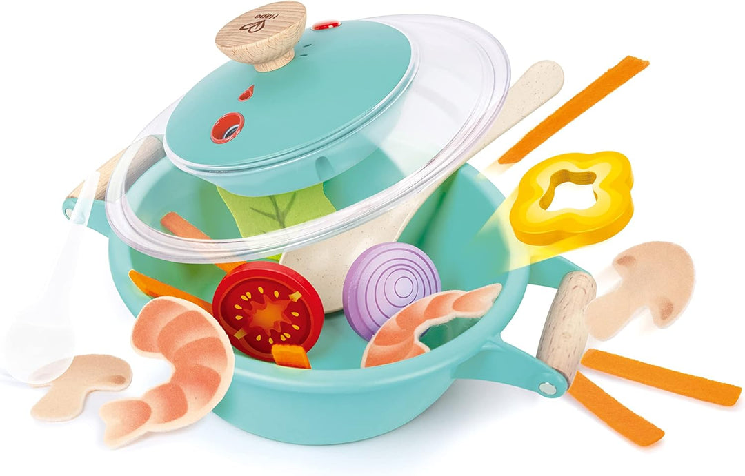 Hape Kleiner Küchenchef Dampfgarer - Küchenzubehör und Kochspielzeug, Dampfgarer mit realistischem S
