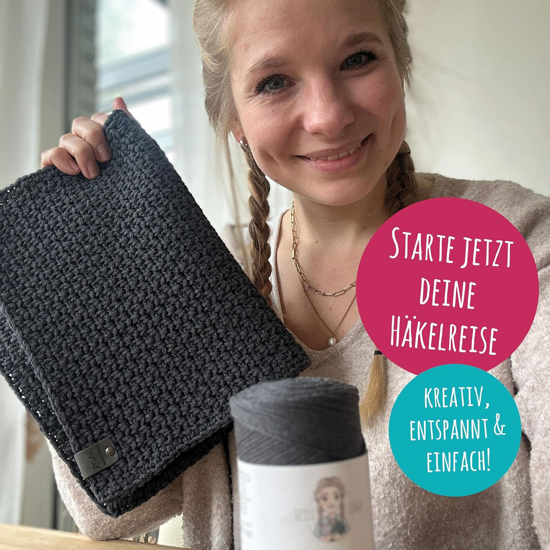 HÄKEL LIESE Häkelset für Anfänger – Platzsets häkeln & Tischsets Stoff selbst machen | DIY Häkelset