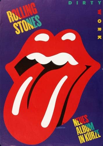 The Rolling Stones - Dirty Work, 1986 » Konzertplakat/Premium Poster | Live Konzert Veranstaltung |