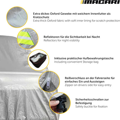 NEU!!Macari Autoabdeckung Auto Abdeckplane Winter Auto Garage Abdeckung Autozelt Autoplane Wetterfes
