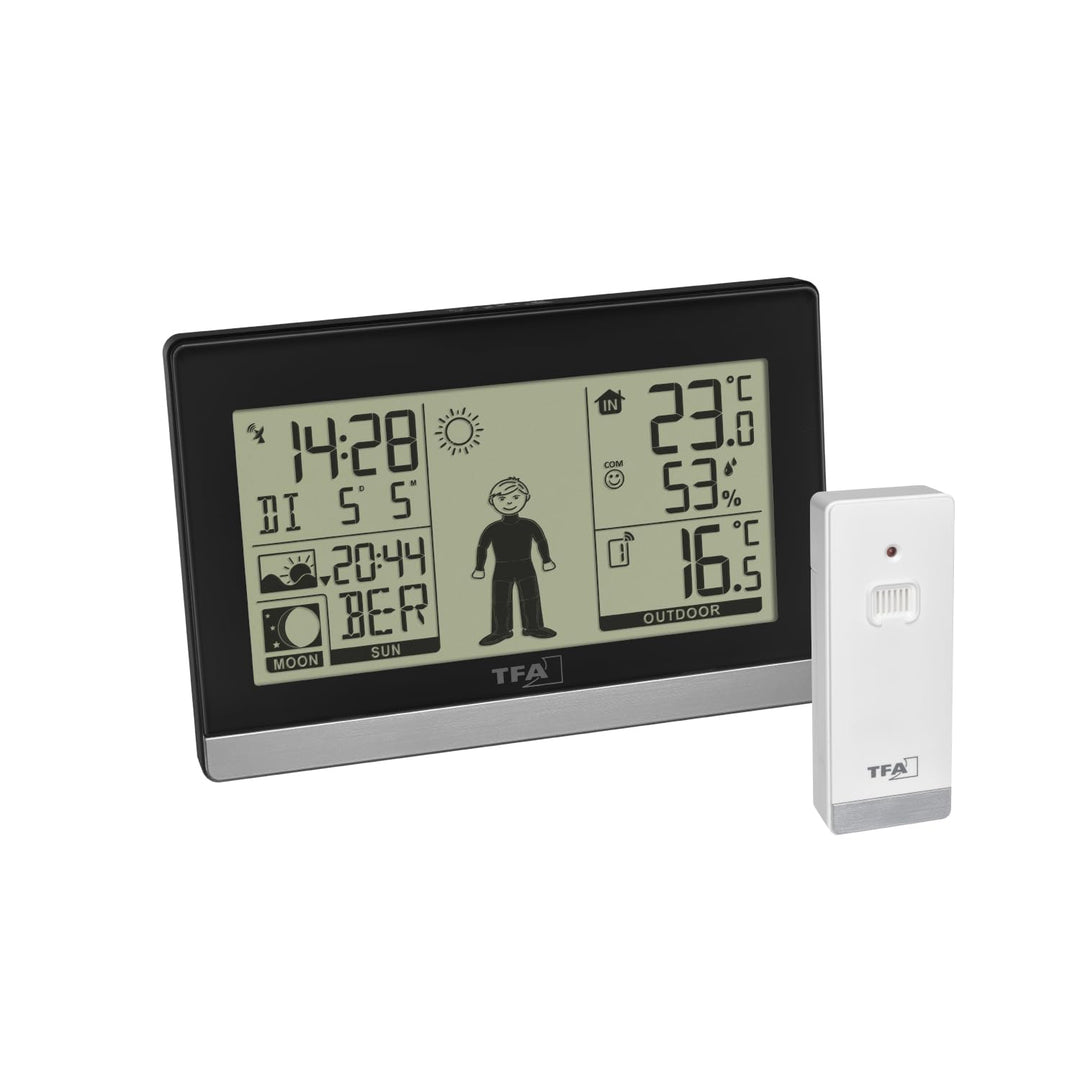 TFA Dostmann Funk-Wetterstation Weather Boy, 35.1159.01, Aussen-/Innentemperatur, Wettervorhersage,