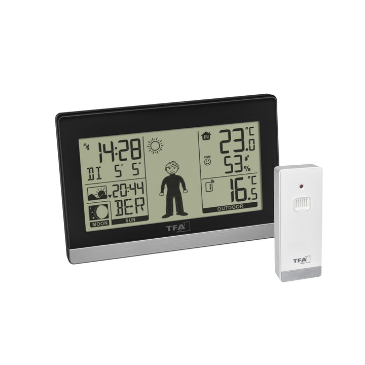 TFA Dostmann Funk-Wetterstation Weather Boy, 35.1159.01, Aussen-/Innentemperatur, Wettervorhersage,