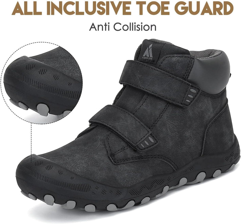 Mishansha Kinder Wanderschuhe Trekking Wanderstiefel Outdoor Trekkingschuhe 27 EU Schwarz, 27 EU Sch
