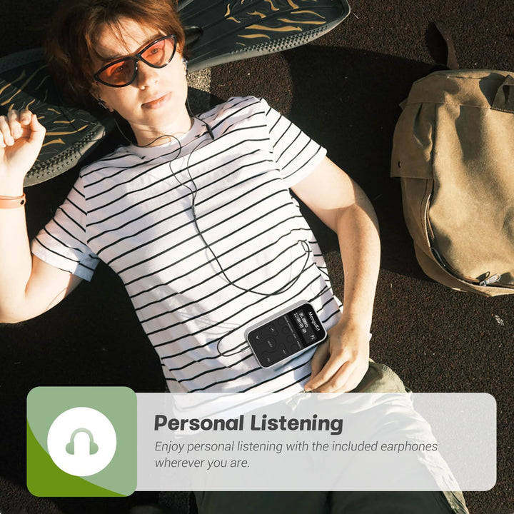 MangoKit MP1+Tragbares Taschen-DAB-Radio DAB/DAB+,persönliches FM-Radio mit Kopfhörern,Sport-DAB-Rad