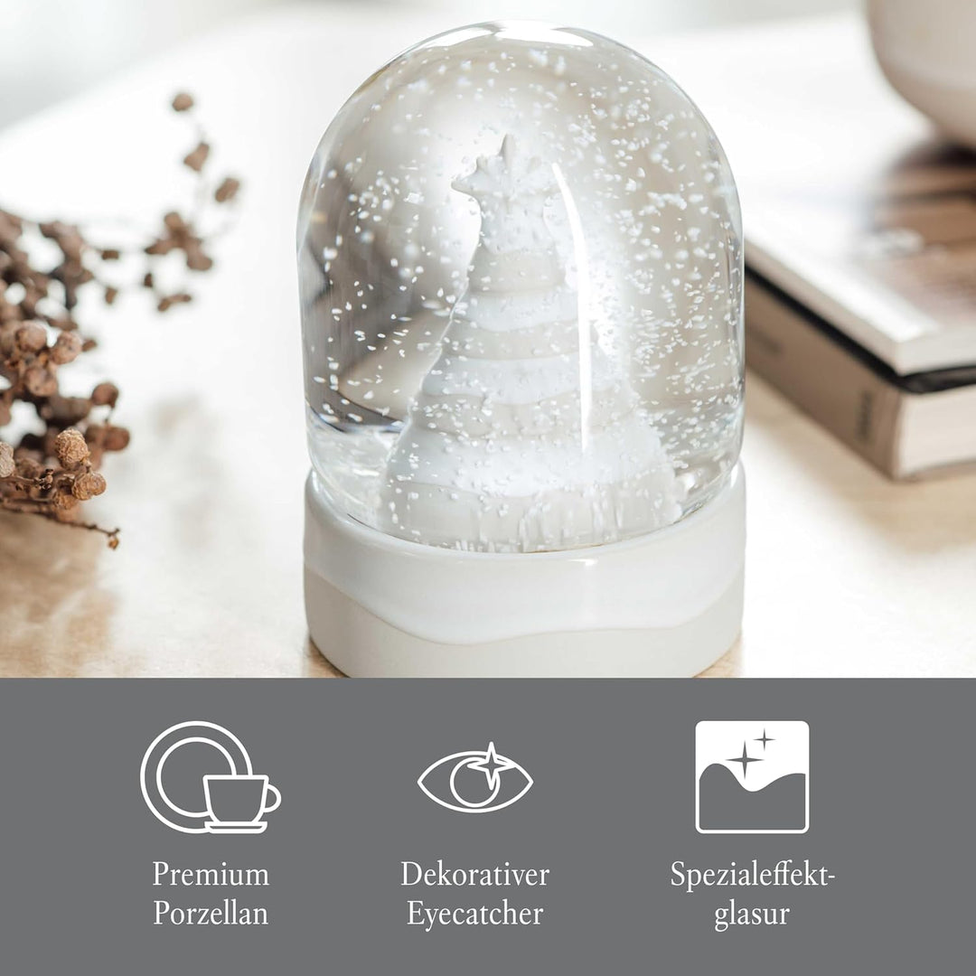 like. by Villeroy & Boch – Winter Glow Schneekugel, Weihnachtsdeko aus Premium Porzellan