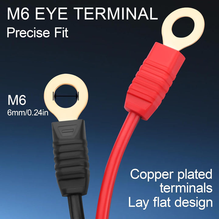 GC002 X-Connect M6 Ösenklemme, 20 A, Sicherung, permanentes Batterie-Ladekabel für Motorrad, ATV, UT