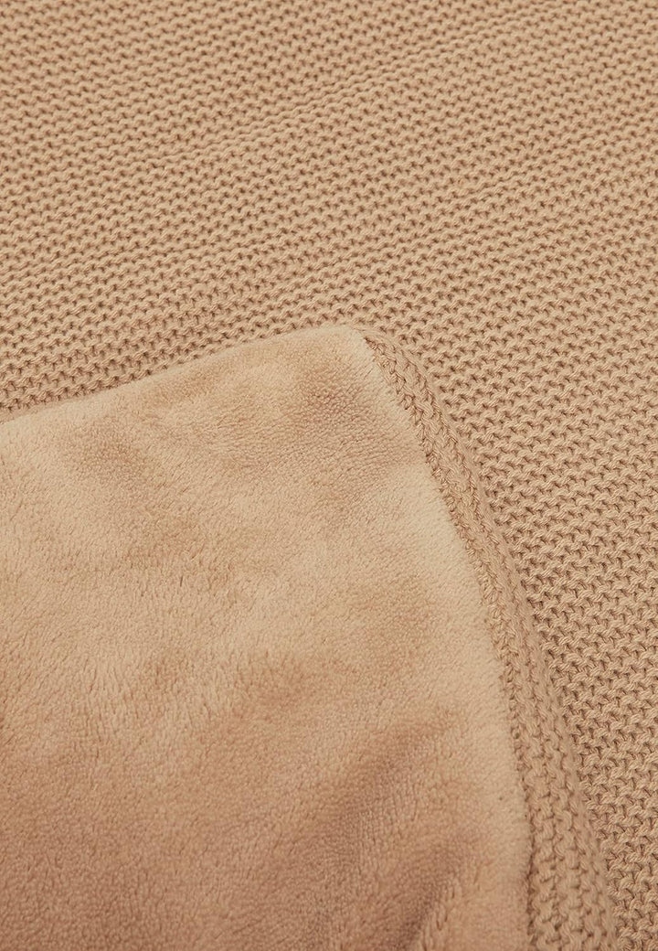 Jollein Krabbeldecke für Baby - Boucle, Biscuit - Laufgittereinlage - 75x95 cm - Spieldecke Baby - H