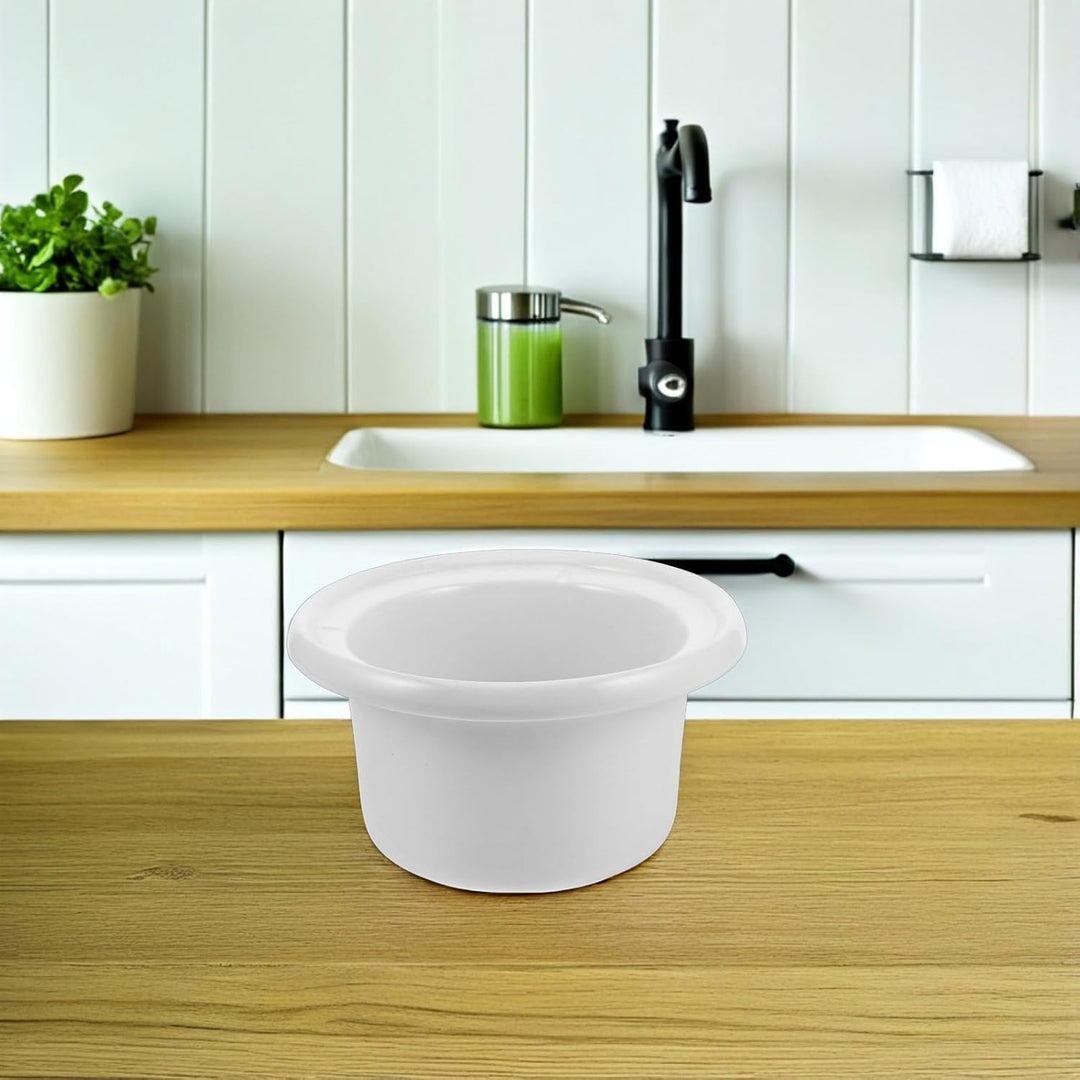 Ciieeo Keramik Innentopf für Slow Cooker und Reiskocher Weisser Slow Cooker Innen Schongarer mit Gle