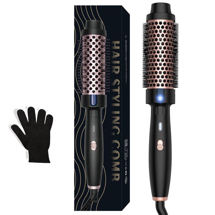 Thermal Brush Lockenbürste 3 in 1 Thermobürste 38mm, Lockenbürste LCD 120-200℃, Erhöhen Sie das Haar