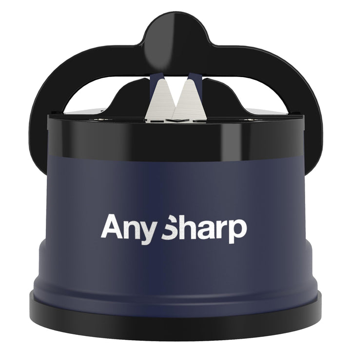 AnySharp Messerschärfer, Freihändige Sicherheit, PowerGrip Saugnapf, Sicheres Schärfen aller Küchenm