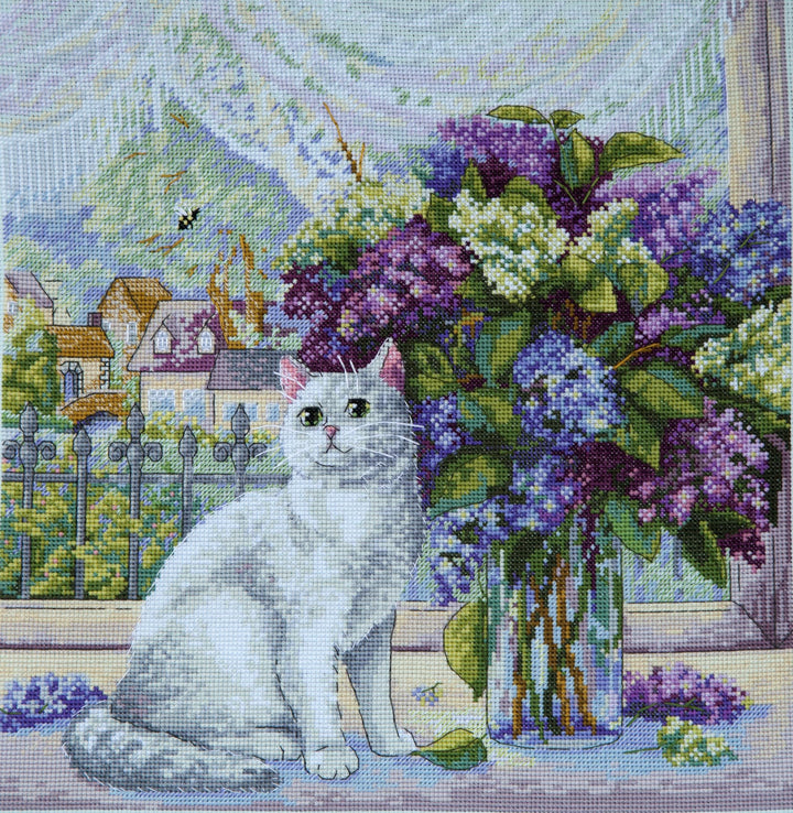 Merejka K-109 Frühlingsstimmung Zählmuster Kreuzstichset, Baumwolle, mehrfarbig, 28x28,5 cm