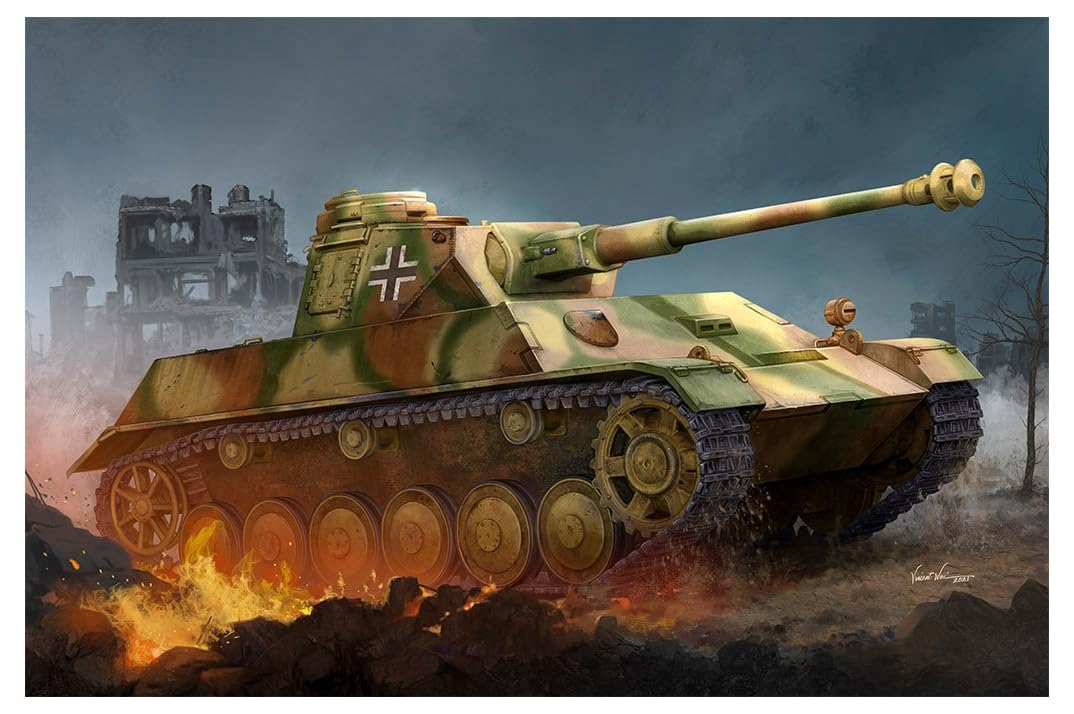 Hobbyboss 80151 1/35 Pz.Kpfw. III/IV auf Einheitsfahrgestell Modellbausatz, Mehrfarbig
