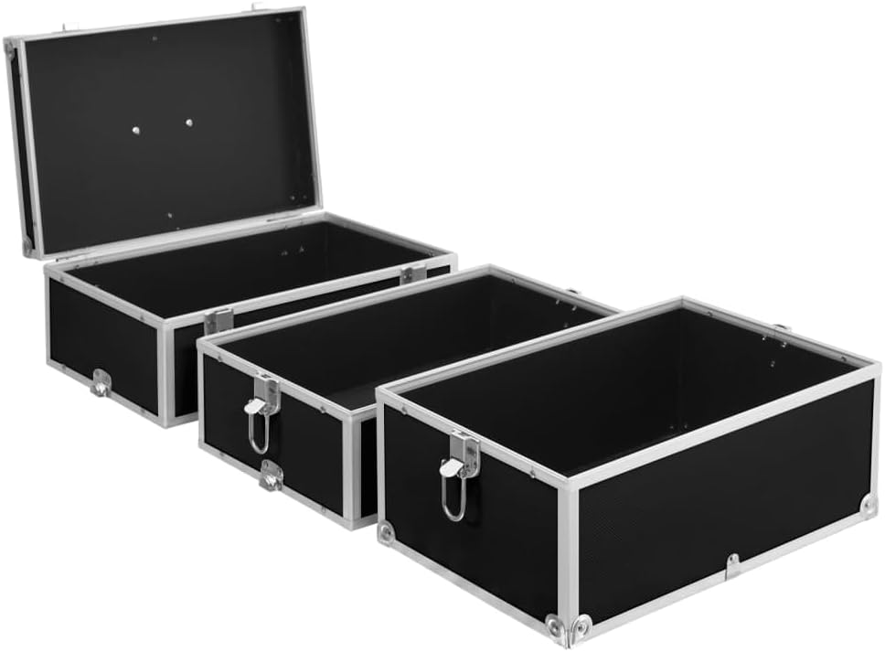 vidaXL Kosmetikkoffer 37x24x40cm Schminkkoffer Schmuckkoffer mehrere Auswahl Schwarz, Schwarz
