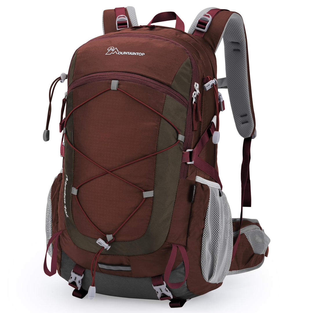 MOUNTAINTOP 40L Wanderrucksack Herren Damen Trekkingrucksack Outdoor Rucksäcke mit Regenhülle für Ca