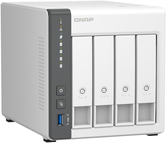 Qnap TS-433-4G ARM 4-Core Cortex-A55 2,0GHz Prozessor, 4 GB onboard (Nicht erweiterbar) Bundle mit 4