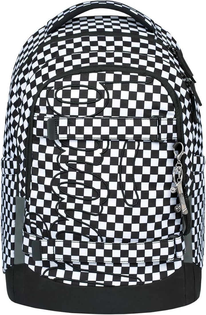 Baagl Schulrucksack für Jungen Mädchen Teenager - Skate Max - Skateboard Rucksack - Kinderrucksack m