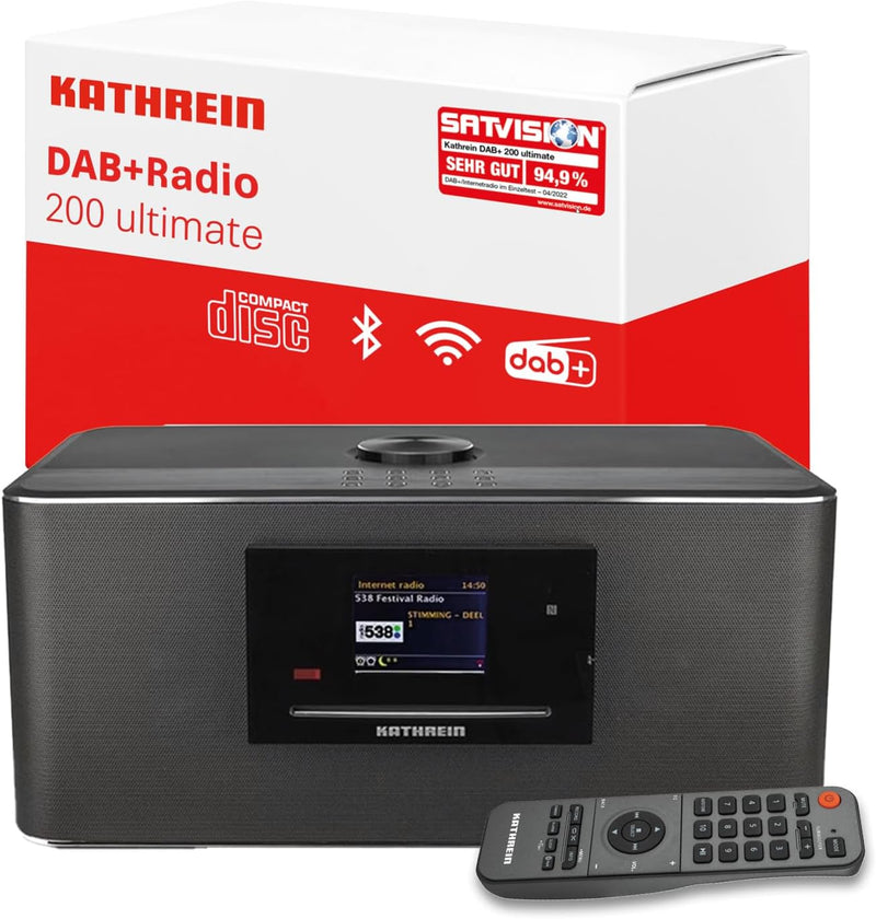 Kathrein DAB Plus Radio I Internet Radio mit CD-Player I Digitalradio DAB+ u. UKW I WLAN Radio mit B