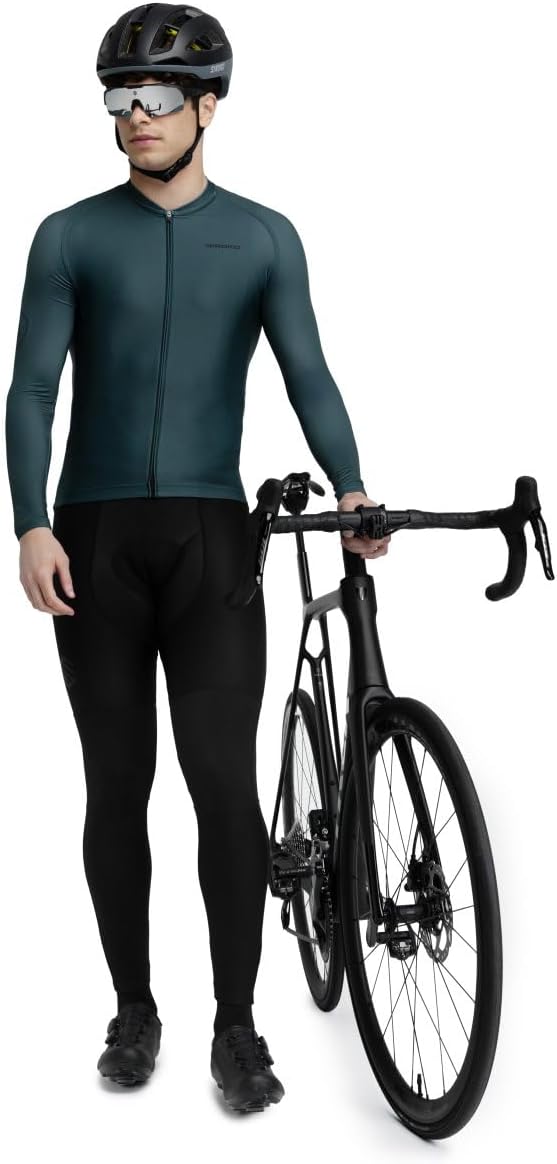 SIROKO M2 Radtrikot Herren Langarm Slim Fit Aerodynamische Fahrradbekleidung XS Armeegrün, XS Armeeg