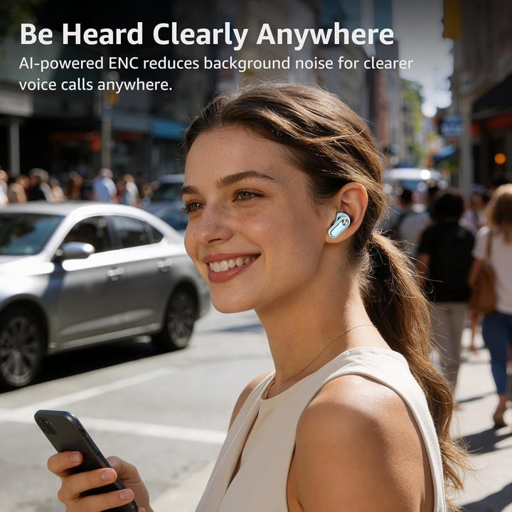 TOZO Crystal Pods Kabellose Bluetooth 5.4 In-Ear Kopfhörer, Hybrid Active Noise Cancelling, Dual-Mik