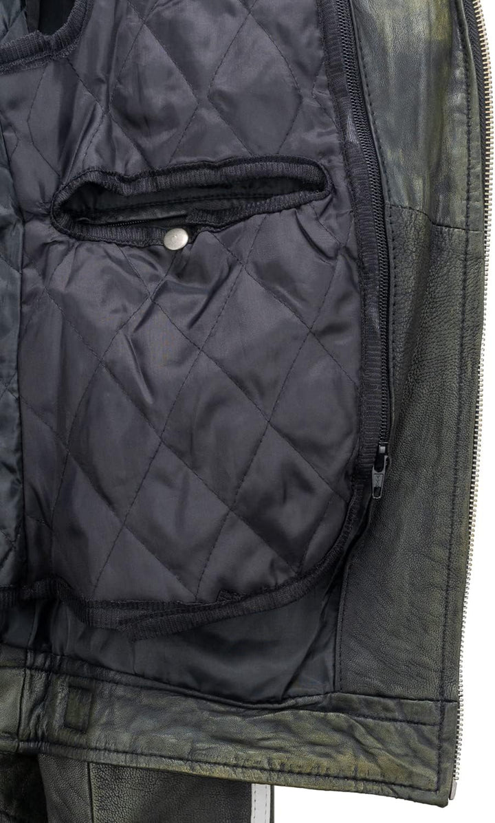 Urban Leather 58 LADIES Motorradjacke mit Schutzpolsterung, Breaker, XL, Dunkelgrau