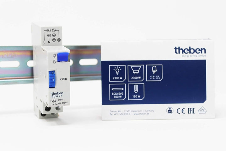 Theben ELPA 87 - Treppenlichtzeitschalter, DIN-Schiene, elektromechanisch, Timer (0870002)