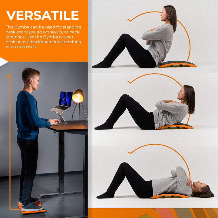 Gymba Active Board von obVus Solutions – Balance Board für Stehpult, aktives Stehen, Bauch- und Rump