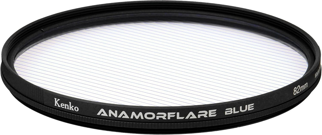 Kenko ANAMORFLARE Blue φ82mm, Strahlenförmiger Streulichteffekt-Filter, Drehbarer Rahmen, Hergestell
