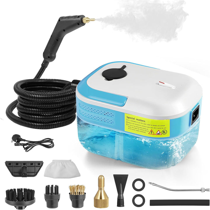 Dampfreiniger Handgerät, 2200W Hochdruck Dampfreiniger Handgerät mit 1,2L Wassertank & 3 Brush Heads
