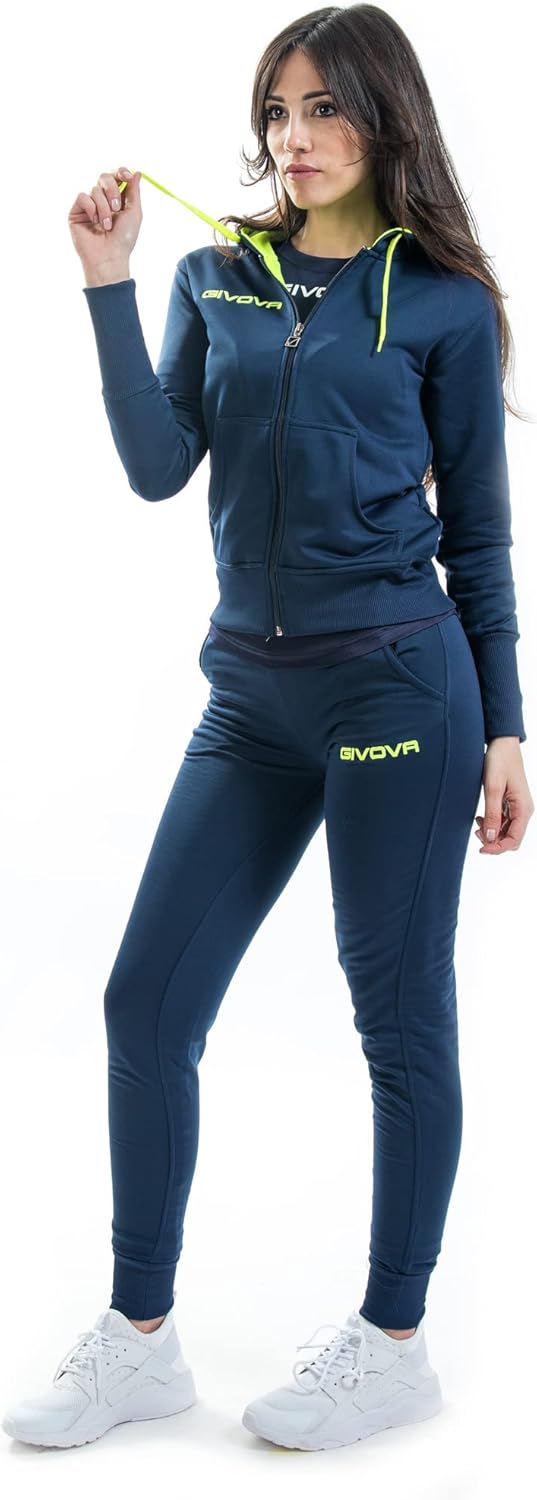Givova Damen Anzug Lady Overall M blau/gelb fluo, M blau/gelb fluo