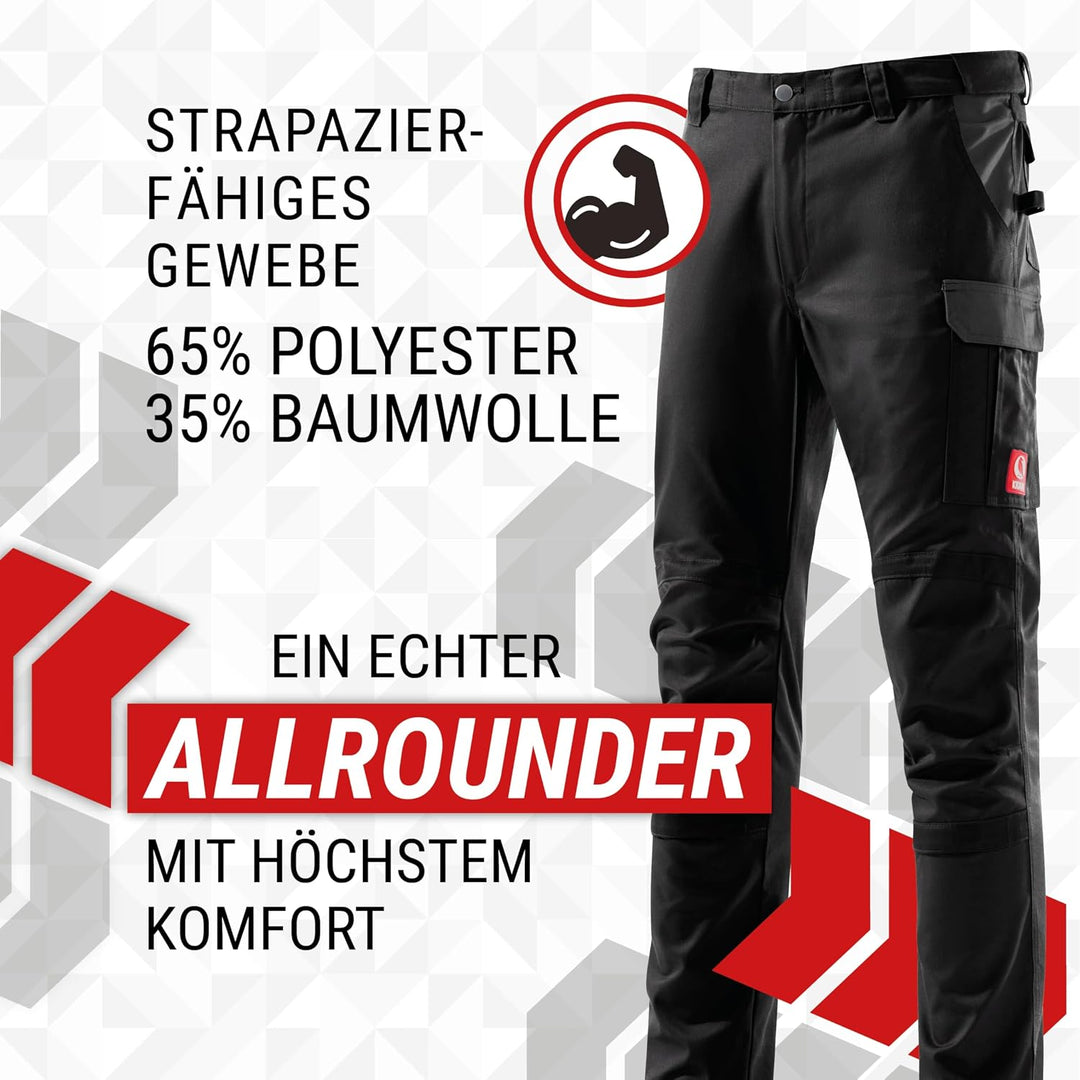 KRÄHE WORKWEAR Profession Pro Evo Bundhose I Arbeitshose mit Stretch I Made IN Europe I unser Allrou