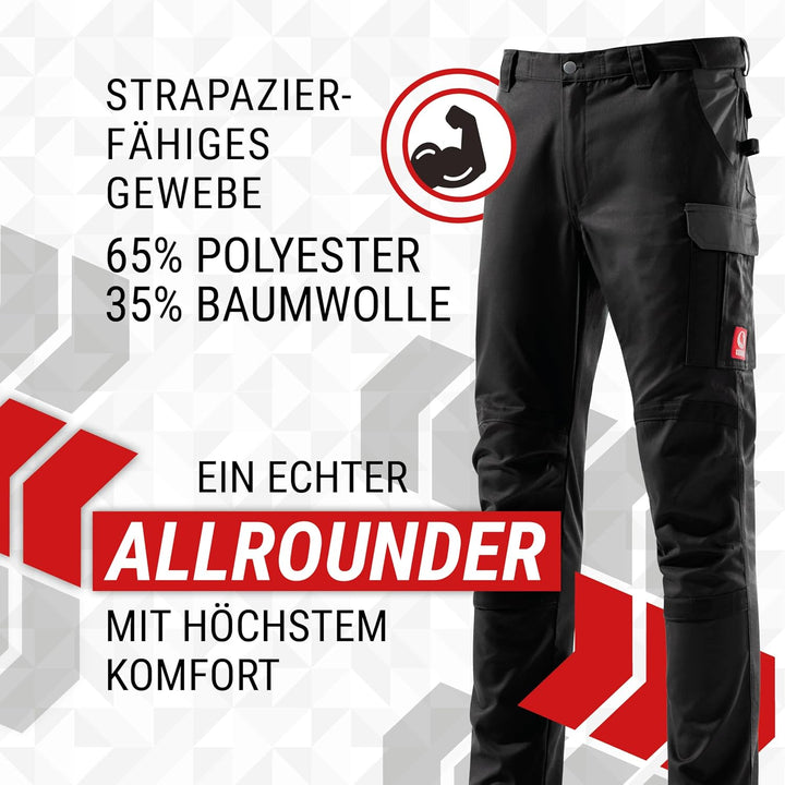 KRÄHE WORKWEAR Profession Pro Evo Bundhose I Arbeitshose mit Stretch I Made IN Europe I unser Allrou
